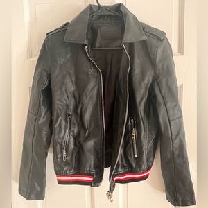Blank NYC Faux Leather Bomber Jacket